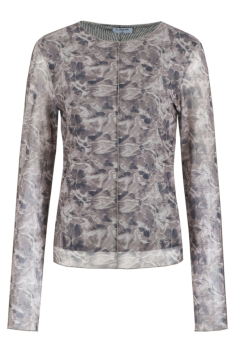 Fluresk grijze dames t-shirt | Vooraanzicht