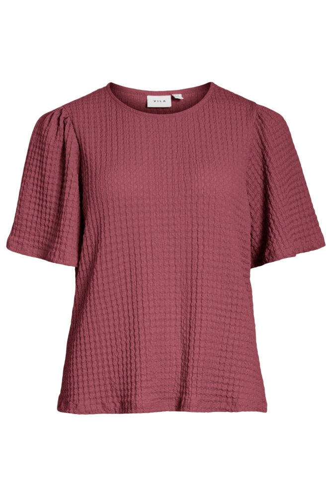Vila roze dames t-shirt | Vooraanzicht