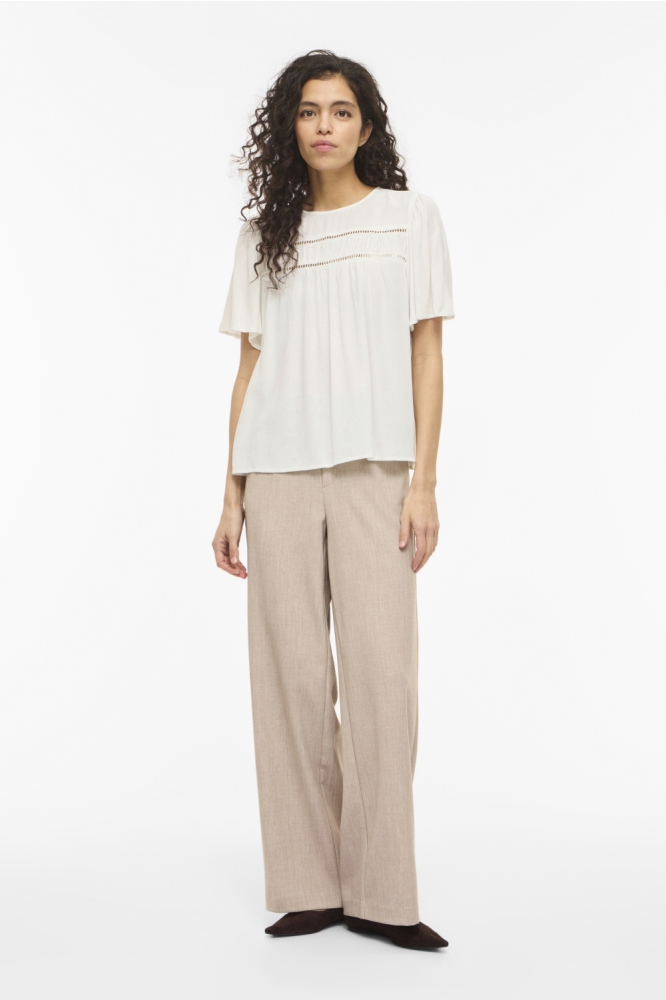 Vila witte dames t-shirt | Model