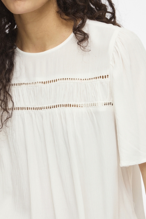 Vila witte dames t-shirt | Close up