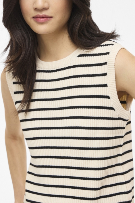 Vila beige dames top | Close up