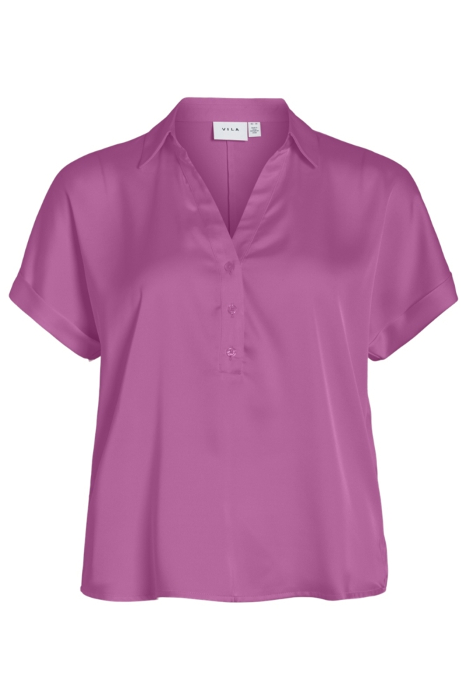 Vila roze dames t-shirt | Vooraanzicht