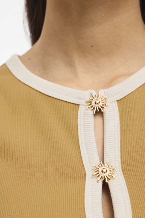 Vila gele dames top | Close up