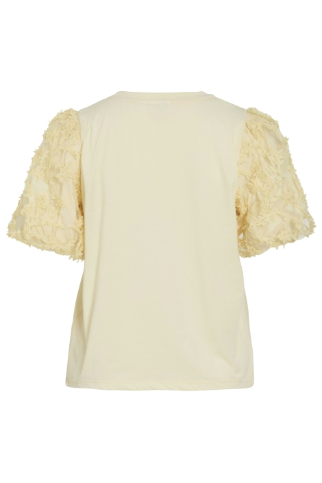 Vila gele dames t-shirt | Achteraanzicht
