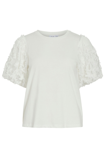 Vila vionesca o-neck s/s top Wit