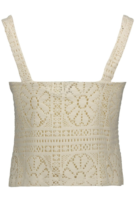 Vila beige dames top | Achteraanzicht