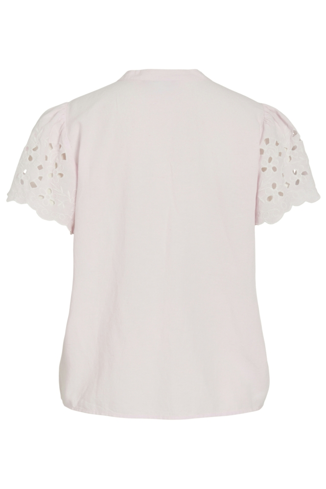 Vila roze dames t-shirt | Achteraanzicht