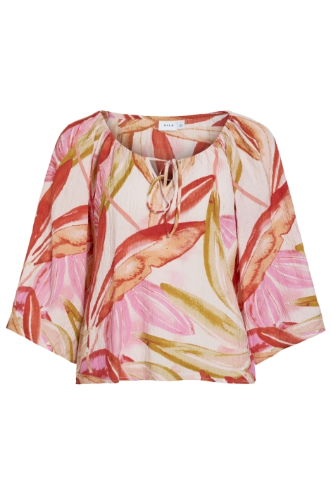 Vila beige dames blouse | Vooraanzicht