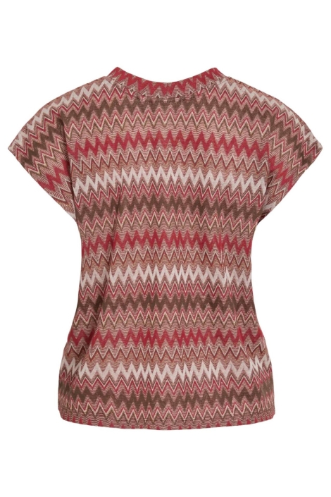 Vila rode dames t-shirt | Achteraanzicht