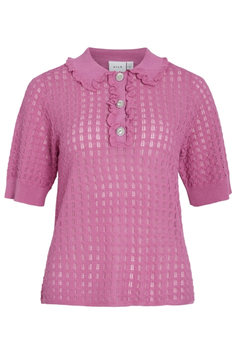 Vila roze dames t-shirt | Vooraanzicht