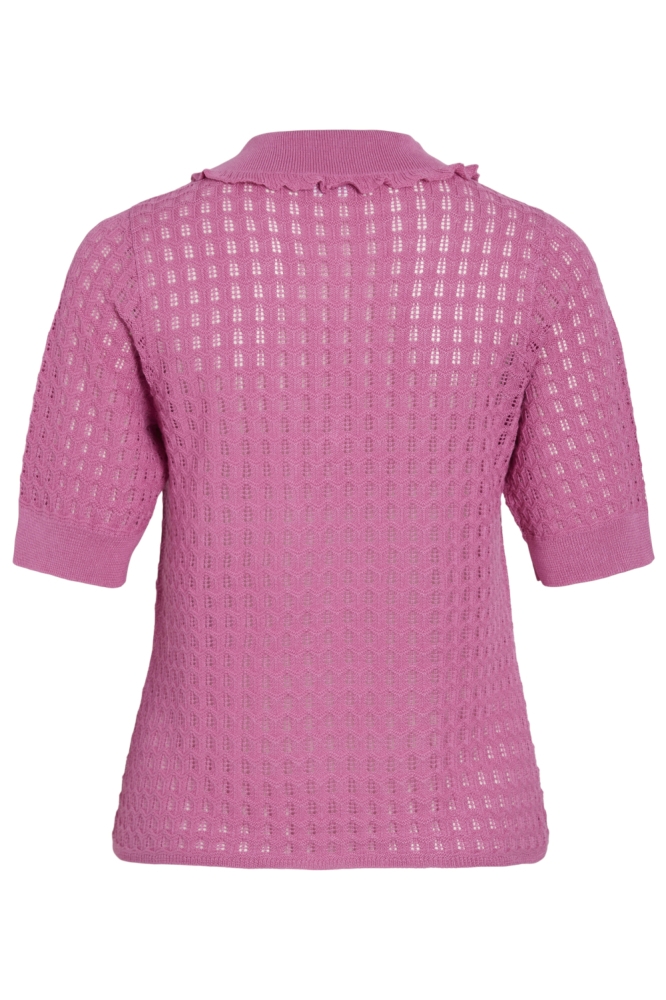 Vila roze dames t-shirt | Achteraanzicht