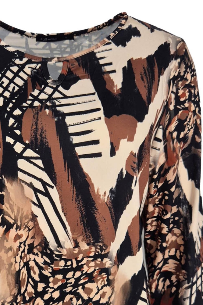 FOS Amsterdam multi color dames t-shirt | Close up