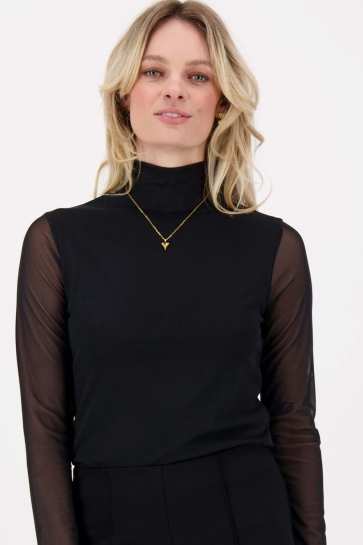 Zusss MESH TOP MET COL 0304-0020 0000 BLACK