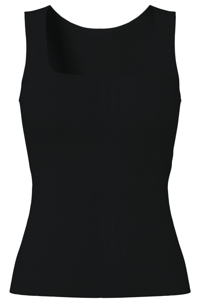 Pieces zwarte dames top | Vooraanzicht