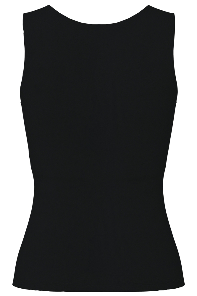 Pieces zwarte dames top | Achteraanzicht