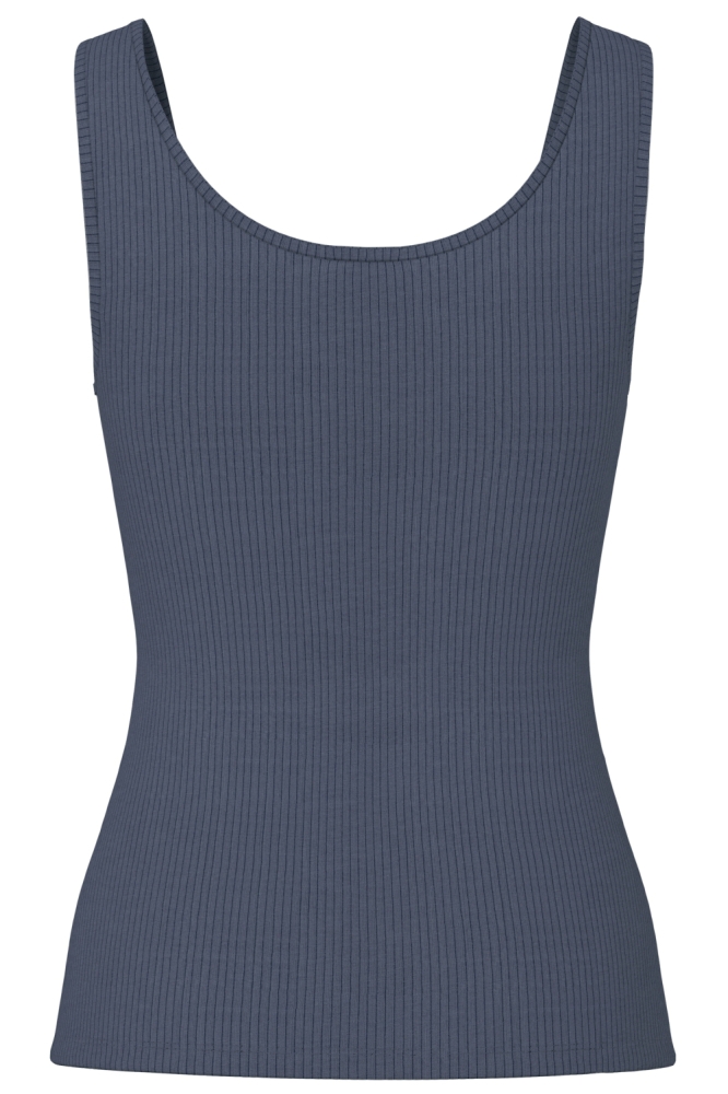 Pieces blauwe dames top | Achteraanzicht