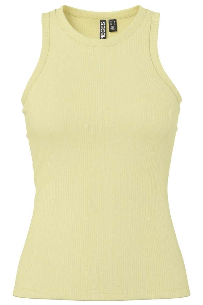Pieces gele dames top | Vooraanzicht