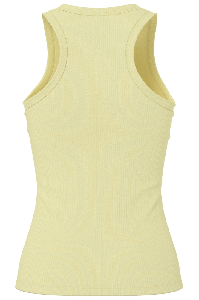 Pieces gele dames top | Achteraanzicht