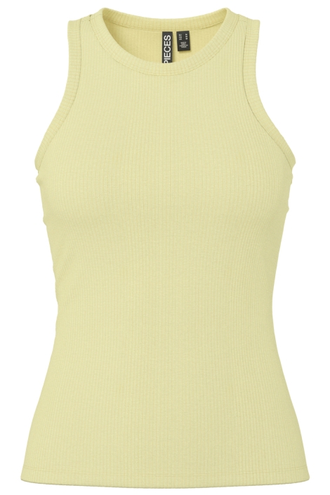 Pieces gele dames top | Vooraanzicht