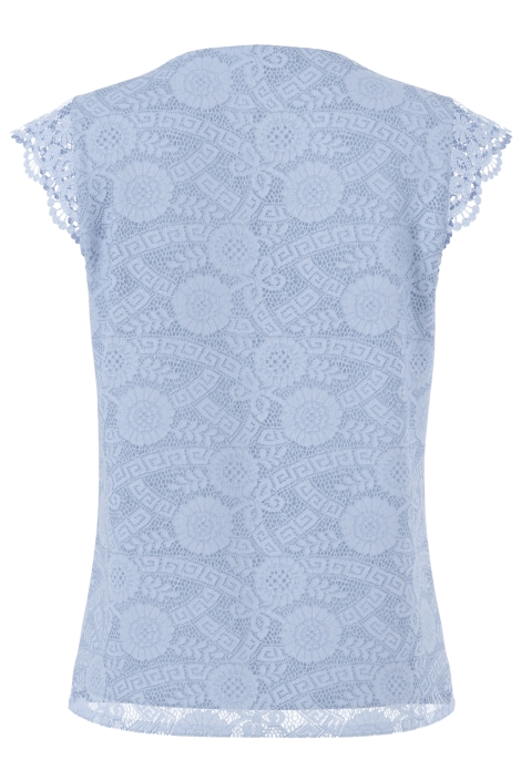 Pieces blauwe dames top | Achteraanzicht