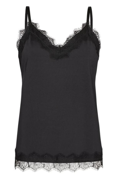 Freequent zwarte dames top | Vooraanzicht