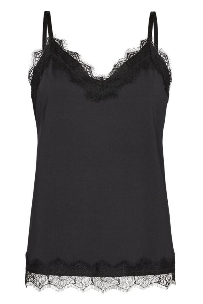 Freequent zwarte dames top | Vooraanzicht