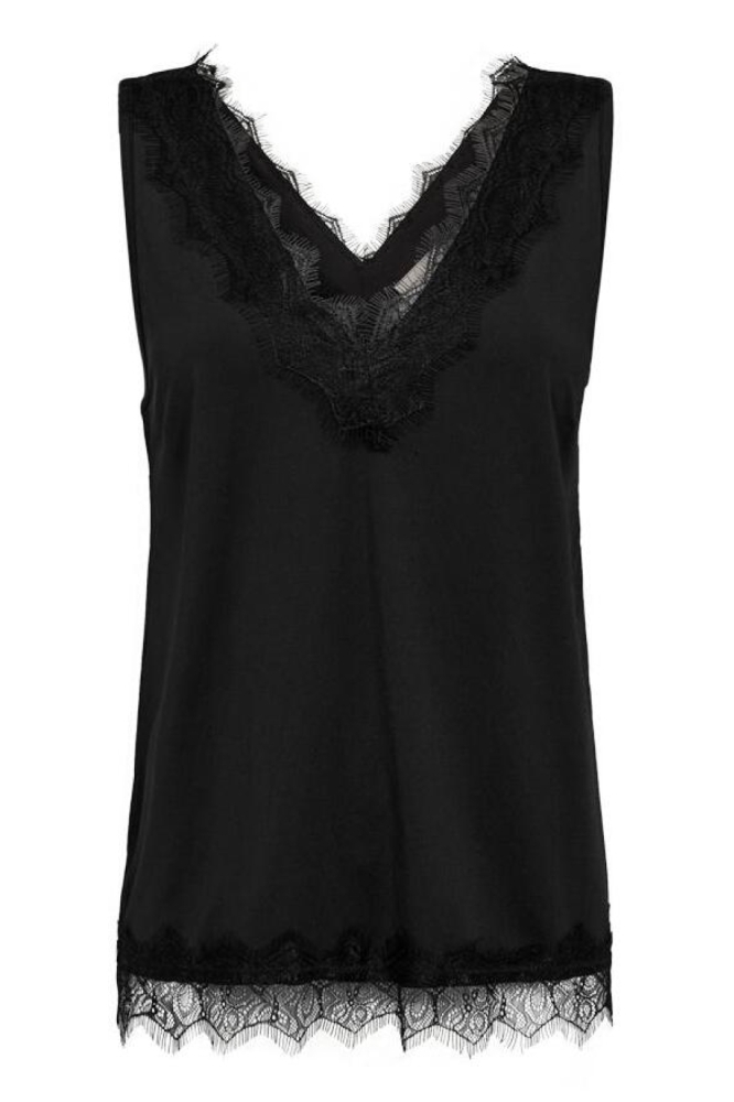 Freequent zwarte dames top | Vooraanzicht