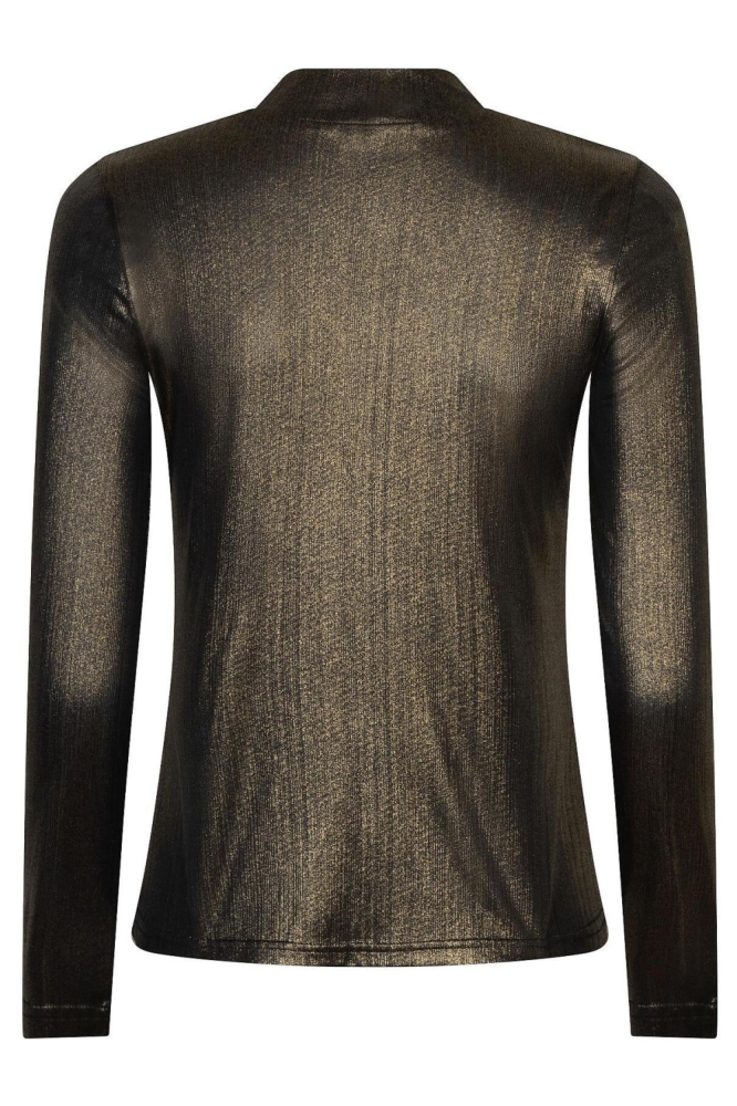 Ydence gouden dames t-shirt | Achteraanzicht