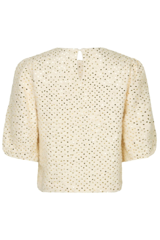 Ydence beige dames trui | Achteraanzicht