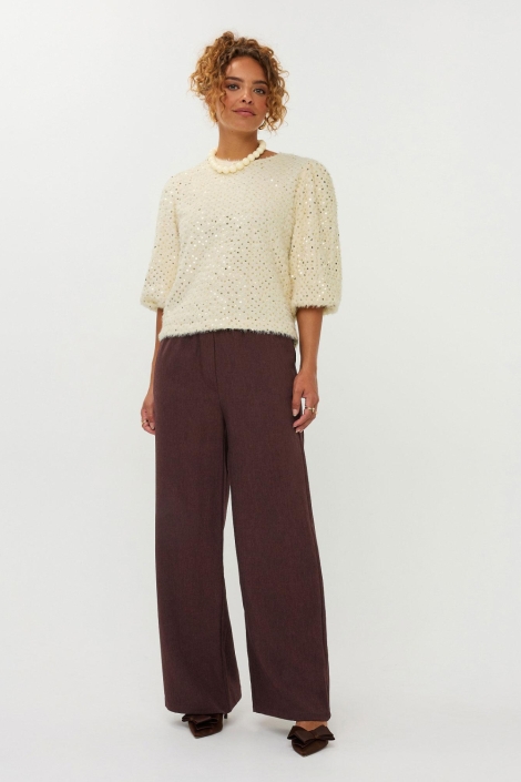 Ydence beige dames trui | Model