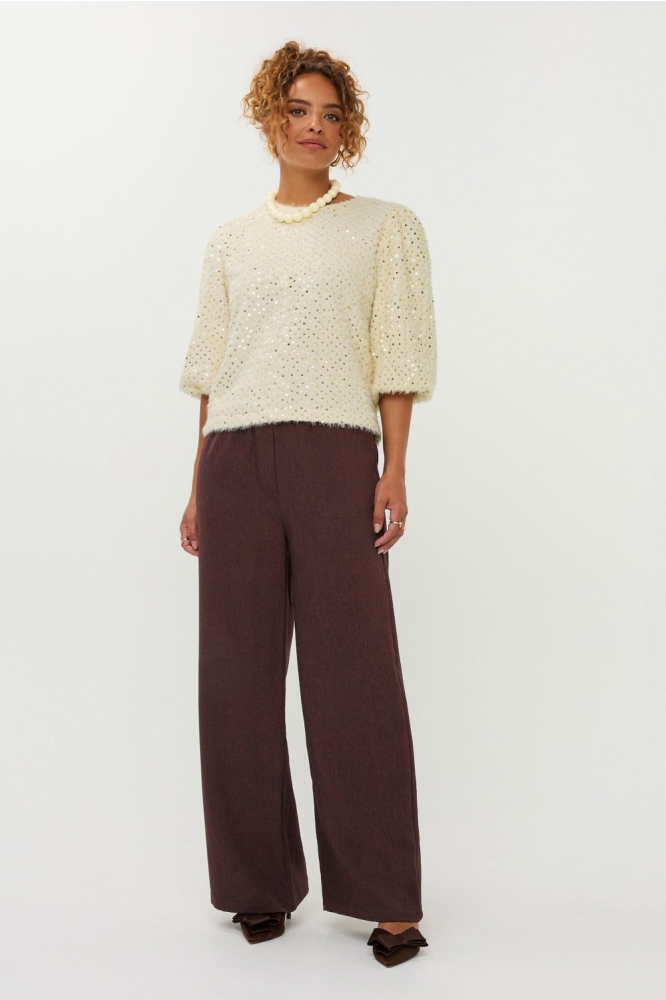 Ydence beige dames trui | Model