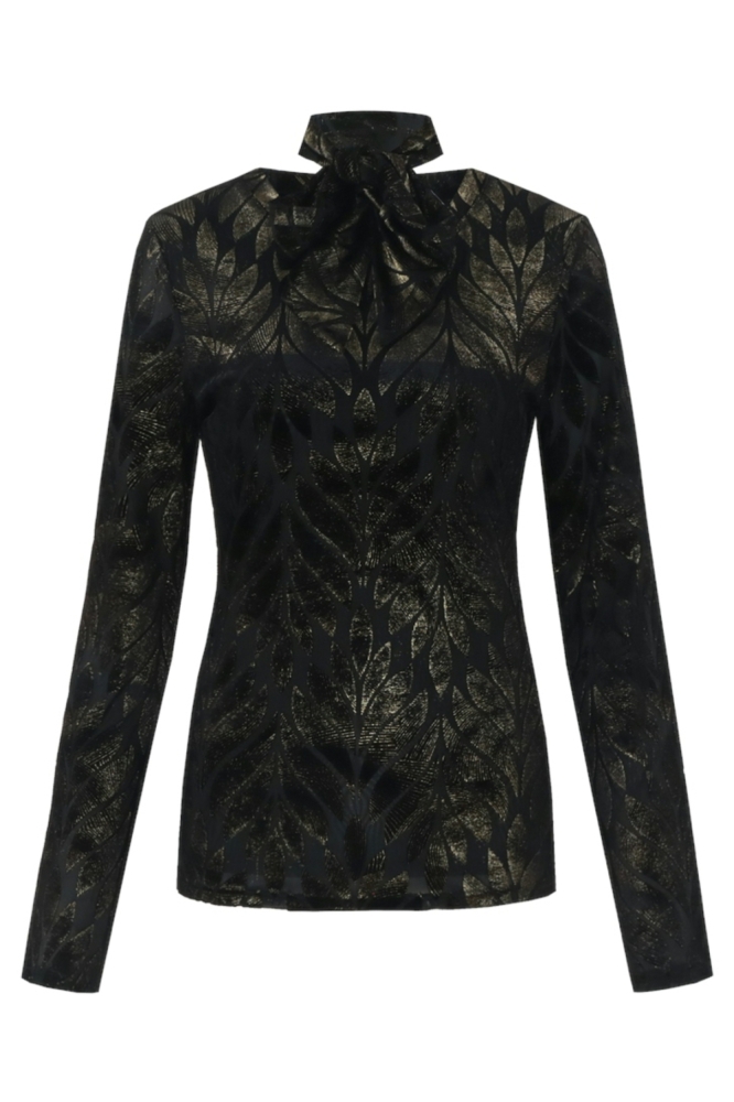 C&S The Label zwarte dames t-shirt | Vooraanzicht