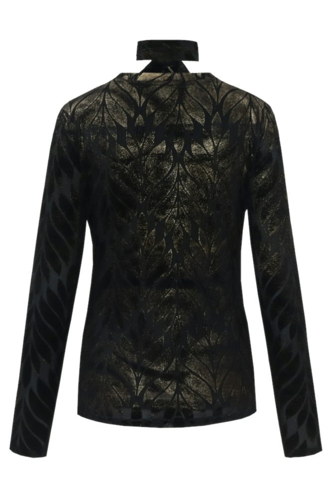 C&S The Label zwarte dames t-shirt | Achteraanzicht