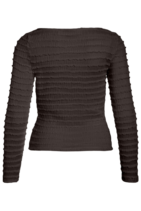 Vila bruine dames t-shirt | Achteraanzicht