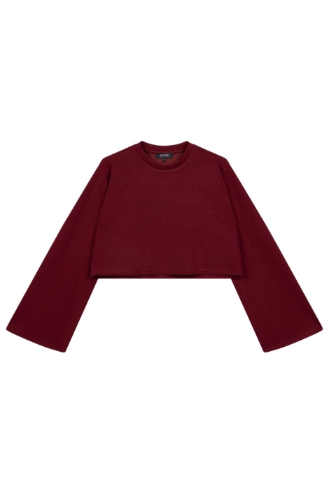 Refined Department bordeaux dames sweater | Achteraanzicht