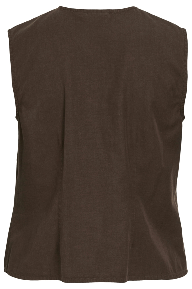 Vila bruine dames top | Achteraanzicht