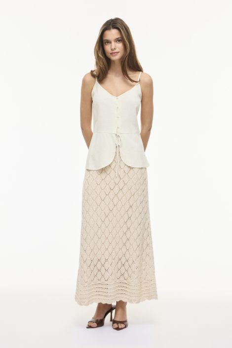 Vila beige dames top | Model