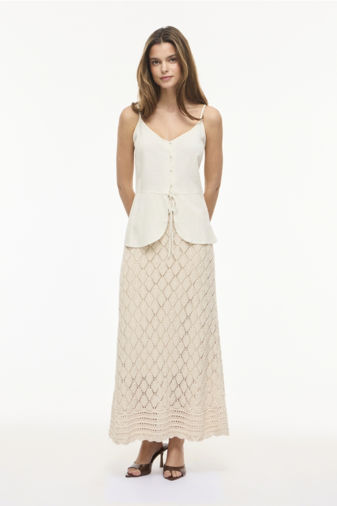 Vila beige dames top | Model