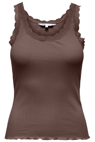Only Top ONLSARA SHARAI TANK TOP JRS NOOS 15345994 Shaved Chocolate