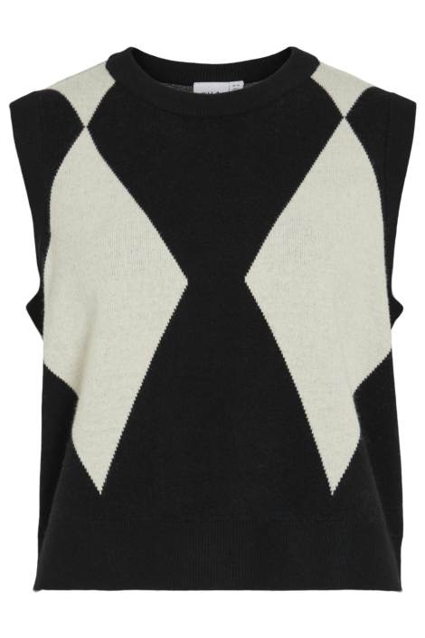 Vila zwarte dames trui | Vooraanzicht