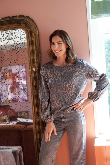 NED T-shirt DELINA LS LION BROWN PANTER 25W3 GG091 03 