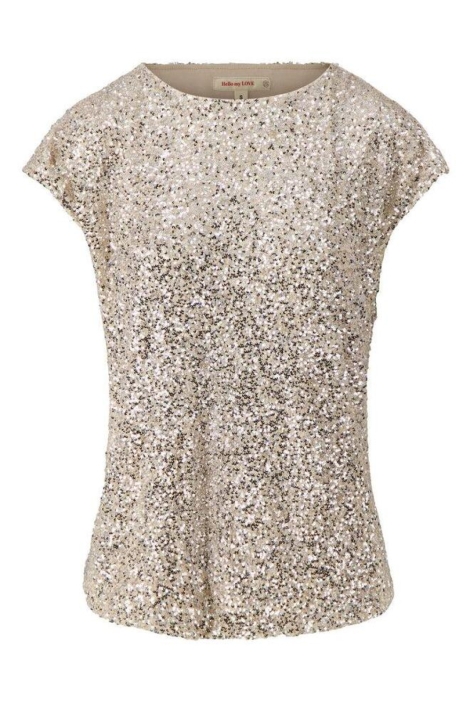 Zusss gouden dames t-shirt | Vooraanzicht