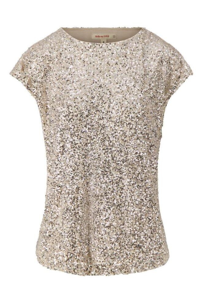 Zusss gouden dames t-shirt | Vooraanzicht