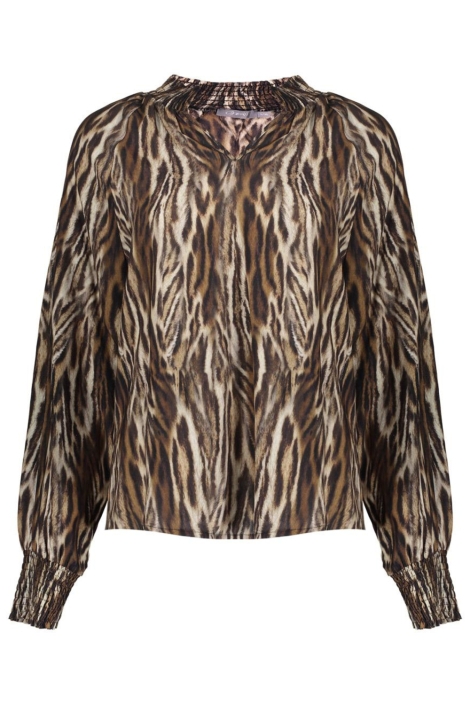 Geisha camel dames t-shirt | Vooraanzicht