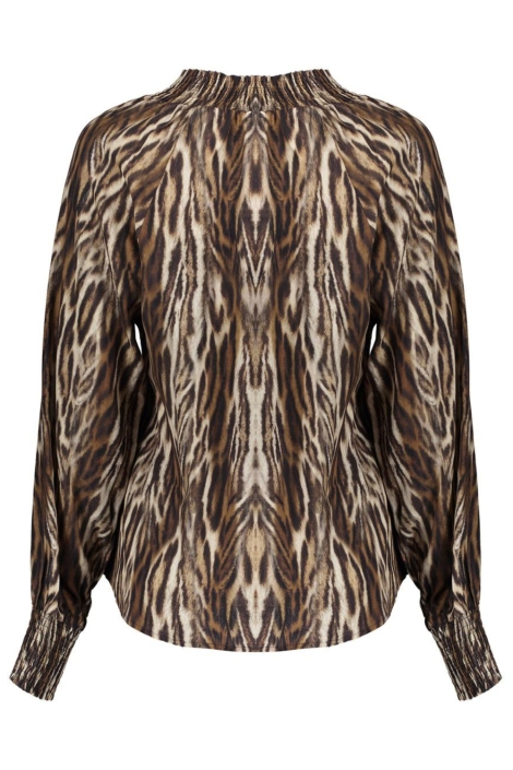 Geisha camel dames t-shirt | Achteraanzicht