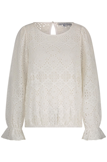 Red Button T-shirt TOP AJOUR SRB4645 Off White