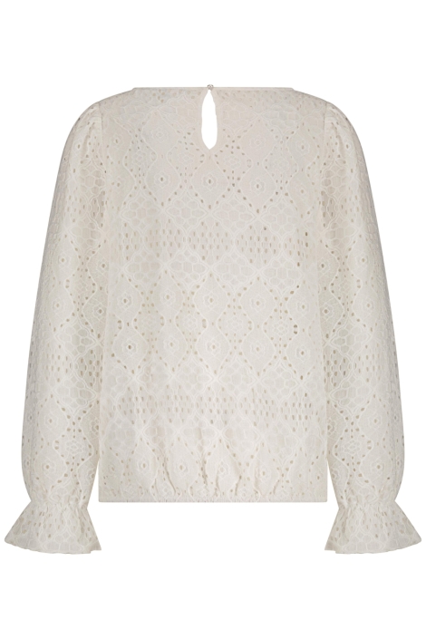 Red Button witte dames t-shirt | Achteraanzicht