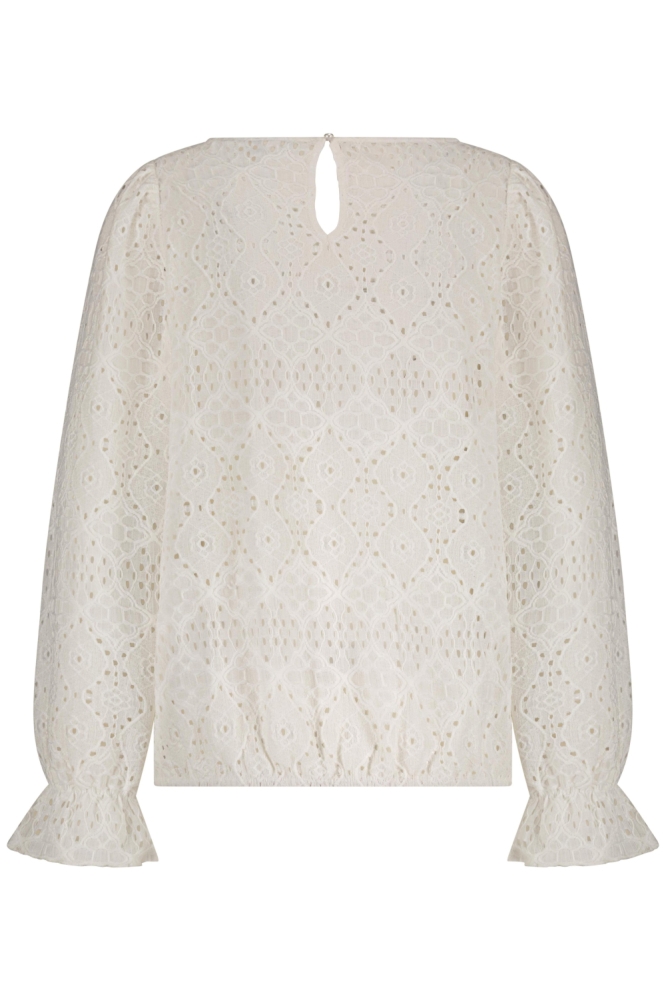 Red Button witte dames t-shirt | Achteraanzicht