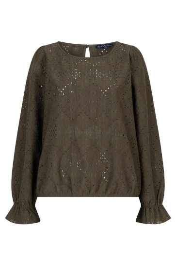 Red Button T-shirt TOP AJOUR SRB4645 Khaki