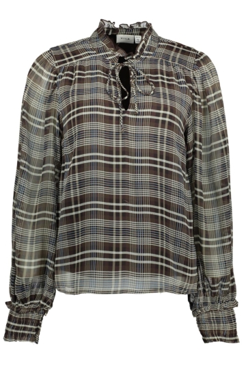 Vila VISEFINA NEW L/S TOP /LC 14119554 COFFEE BEAN